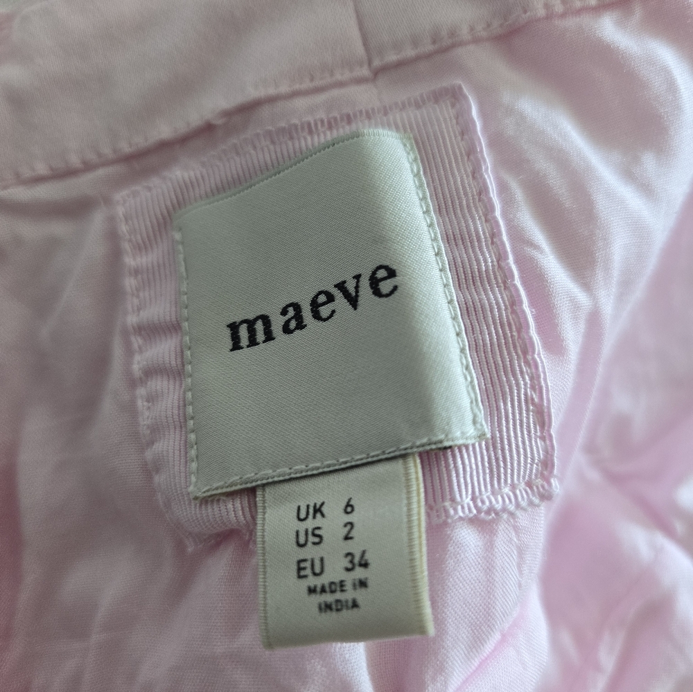 Maeve Anthropologie Pink Mini Dress with Bow Accents 2 - Picture 5 of 6